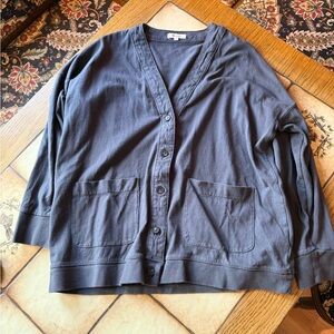 Madewell Gray Button-Up Cardigan